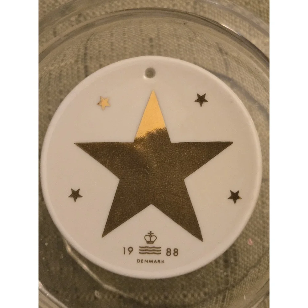 Vintage Royal Copenhagen Jingle Bells 1988 Porcelain Drop Ornament Original Box